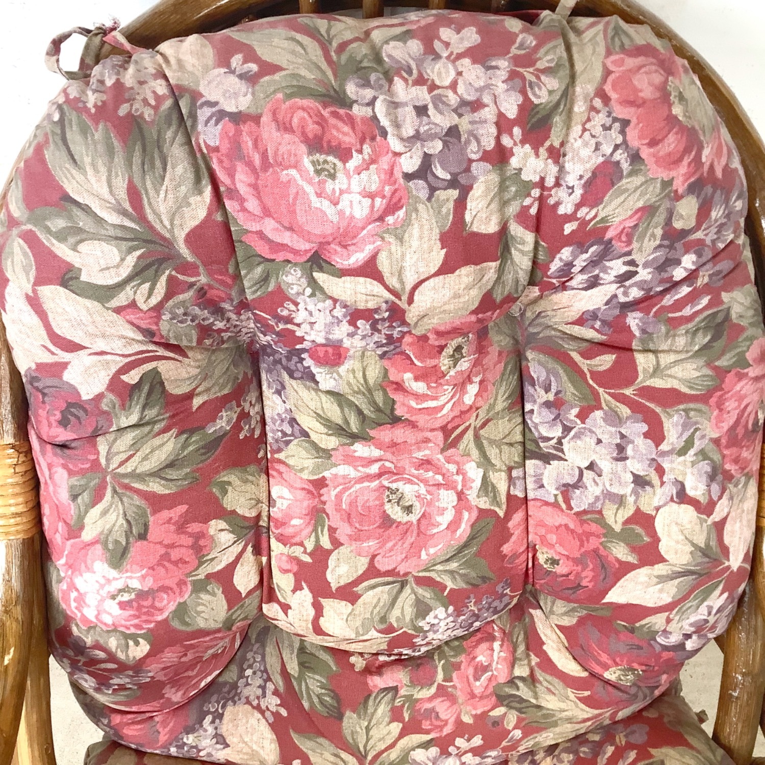 Vintage Rattan Swivel Lounge Chair - image-18