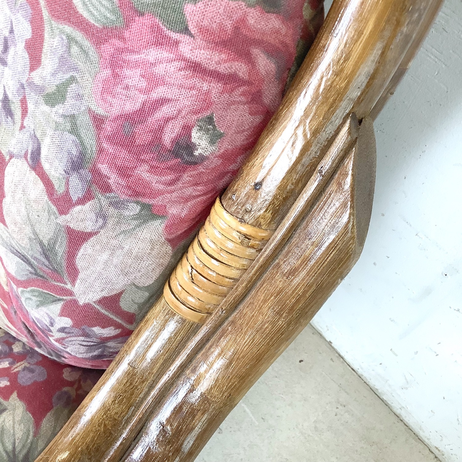Vintage Rattan Swivel Lounge Chair - image-16