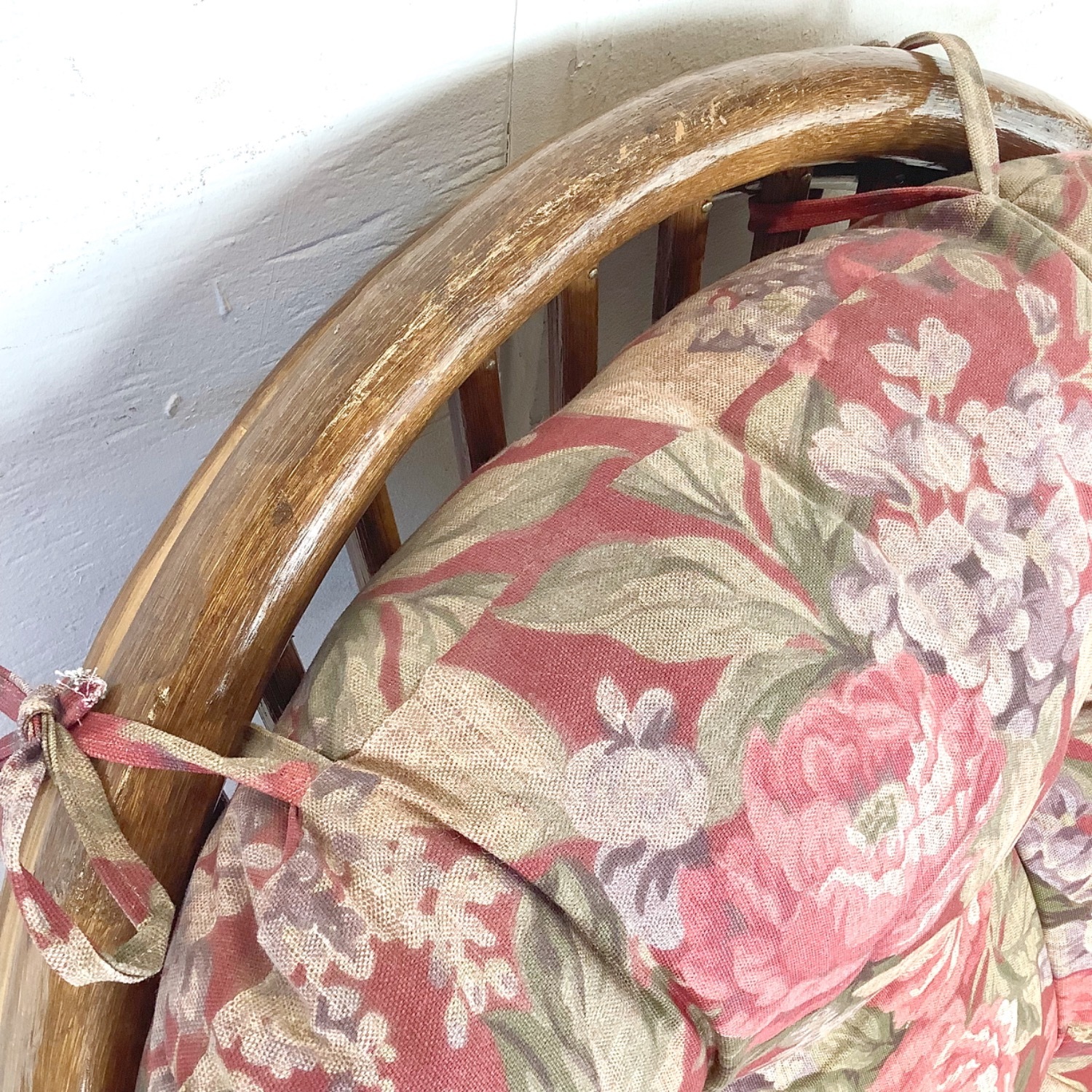 Vintage Rattan Swivel Lounge Chair - image-15