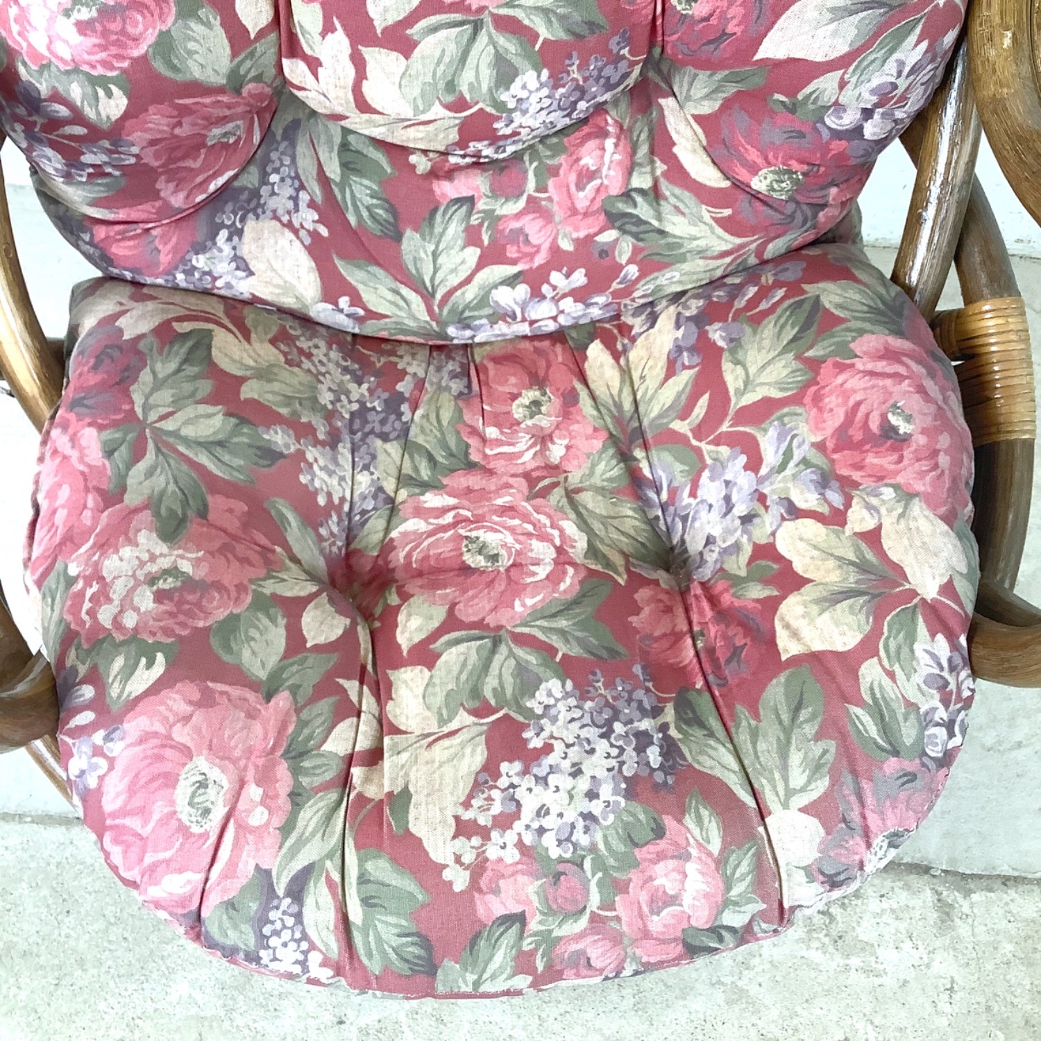 Vintage Rattan Swivel Lounge Chair - image-19