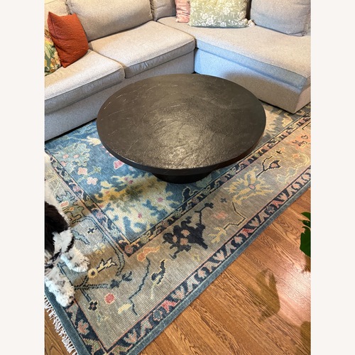 Used Crate & Barrel Dark Brown Concrete Coffee Table for sale on AptDeco