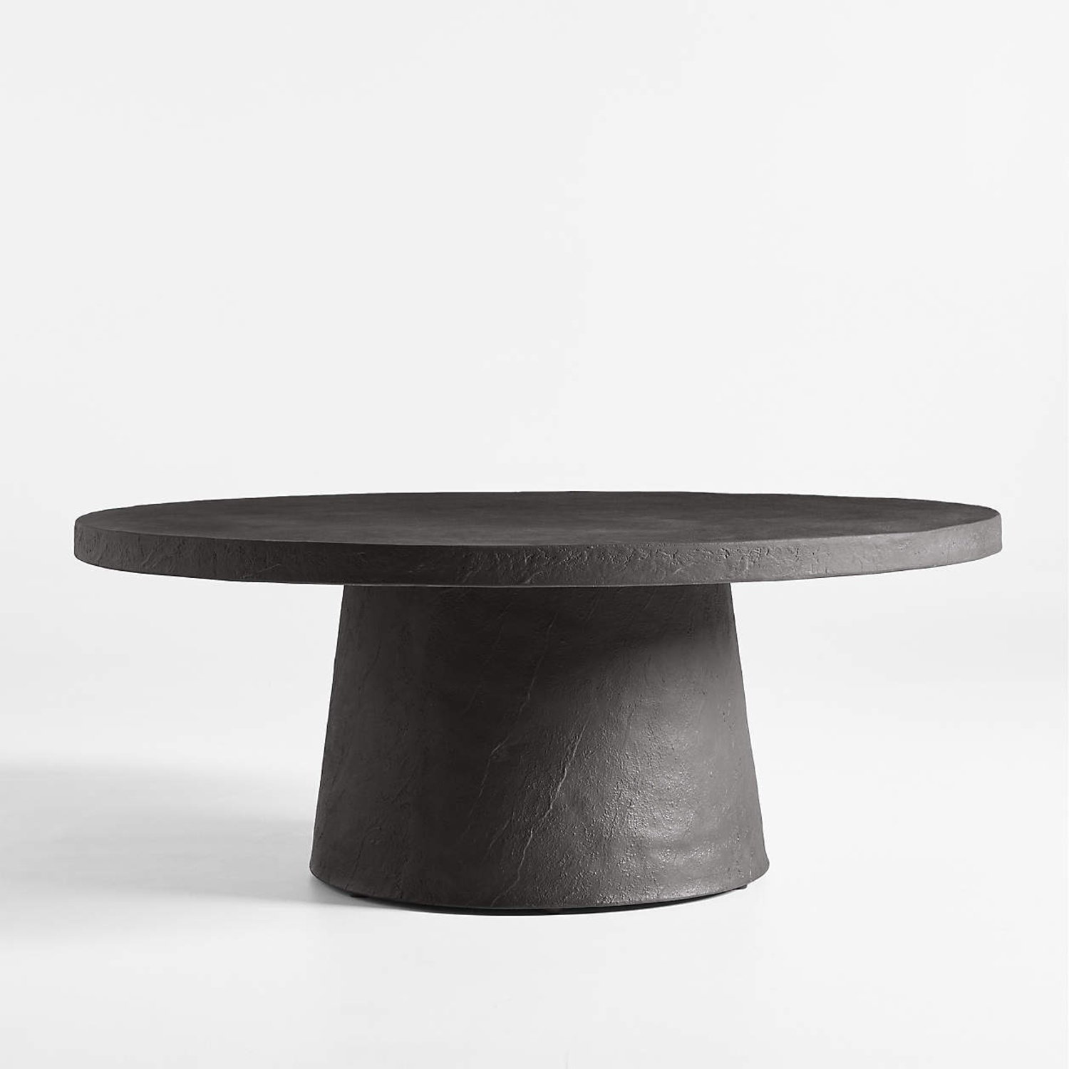 Crate & Barrel Dark Brown Concrete Coffee Table - image-4