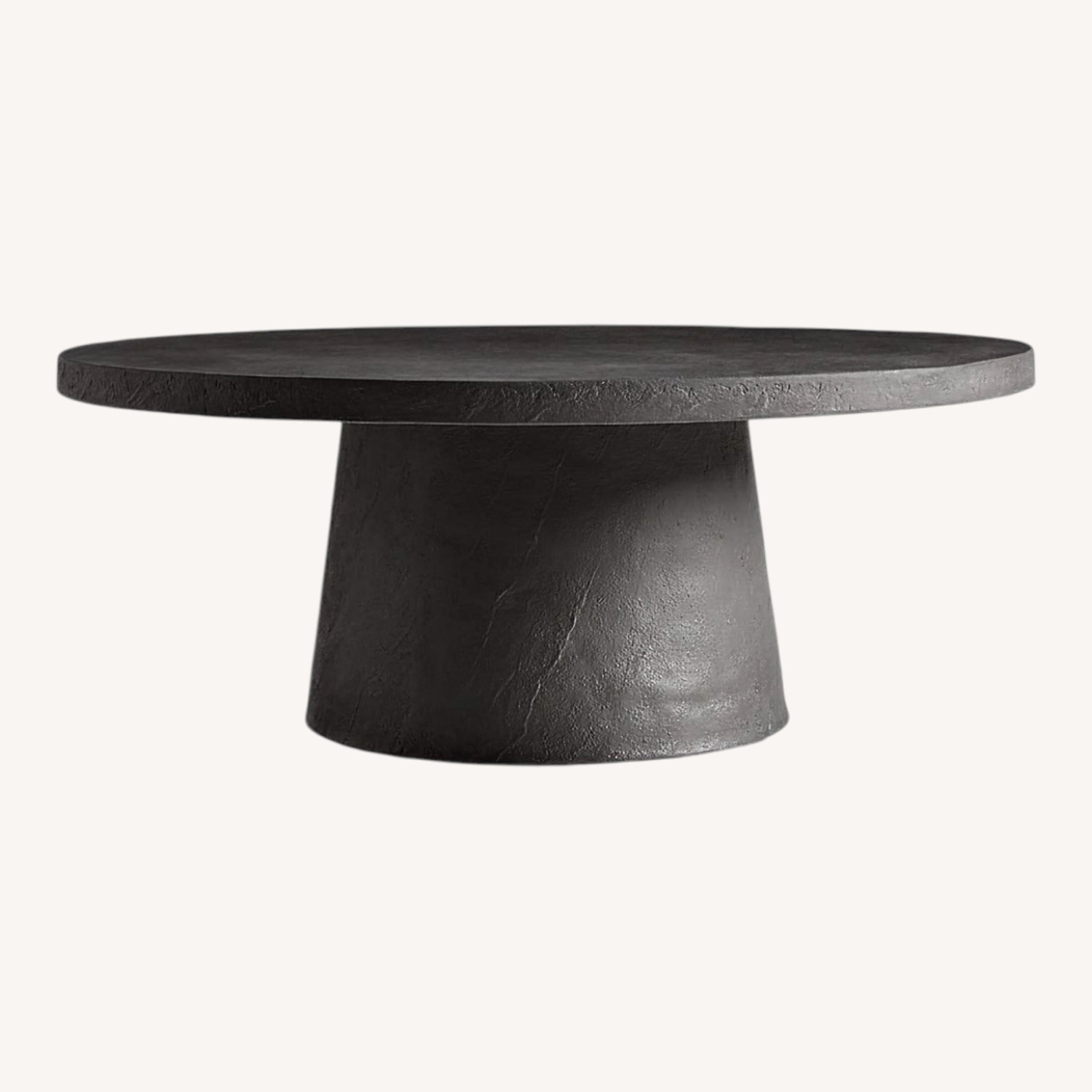 Crate & Barrel Dark Brown Concrete Coffee Table - image-0