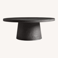 Crate & Barrel Dark Brown Concrete Coffee Table