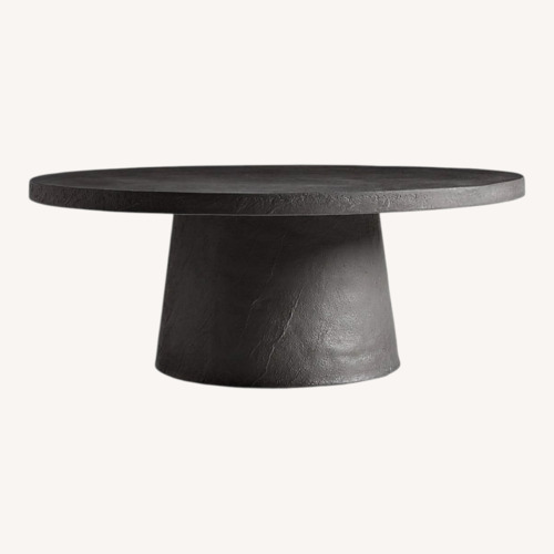 Used Crate & Barrel Dark Brown Concrete Coffee Table for sale on AptDeco