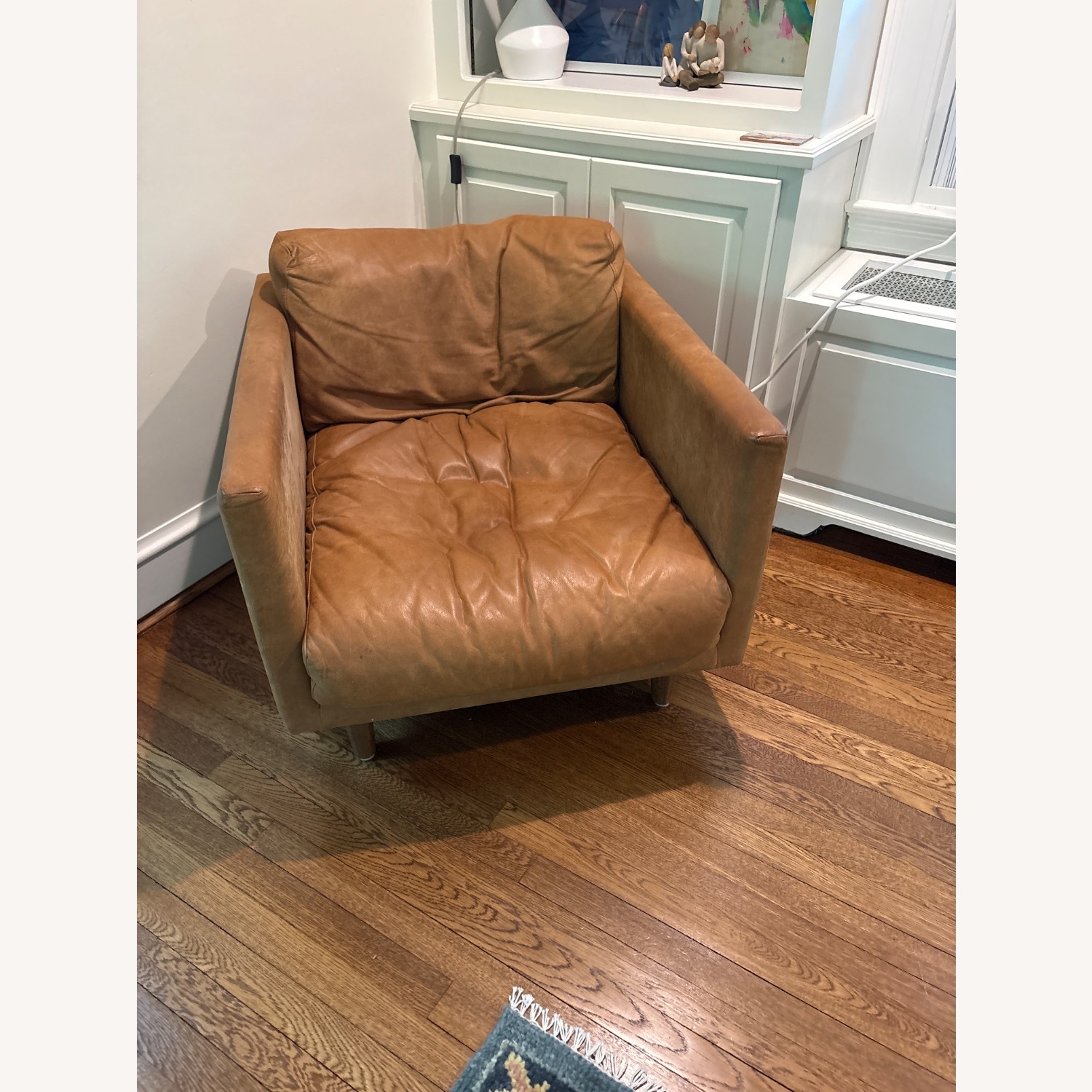 Article Light Brown Leather Armchair - image-2