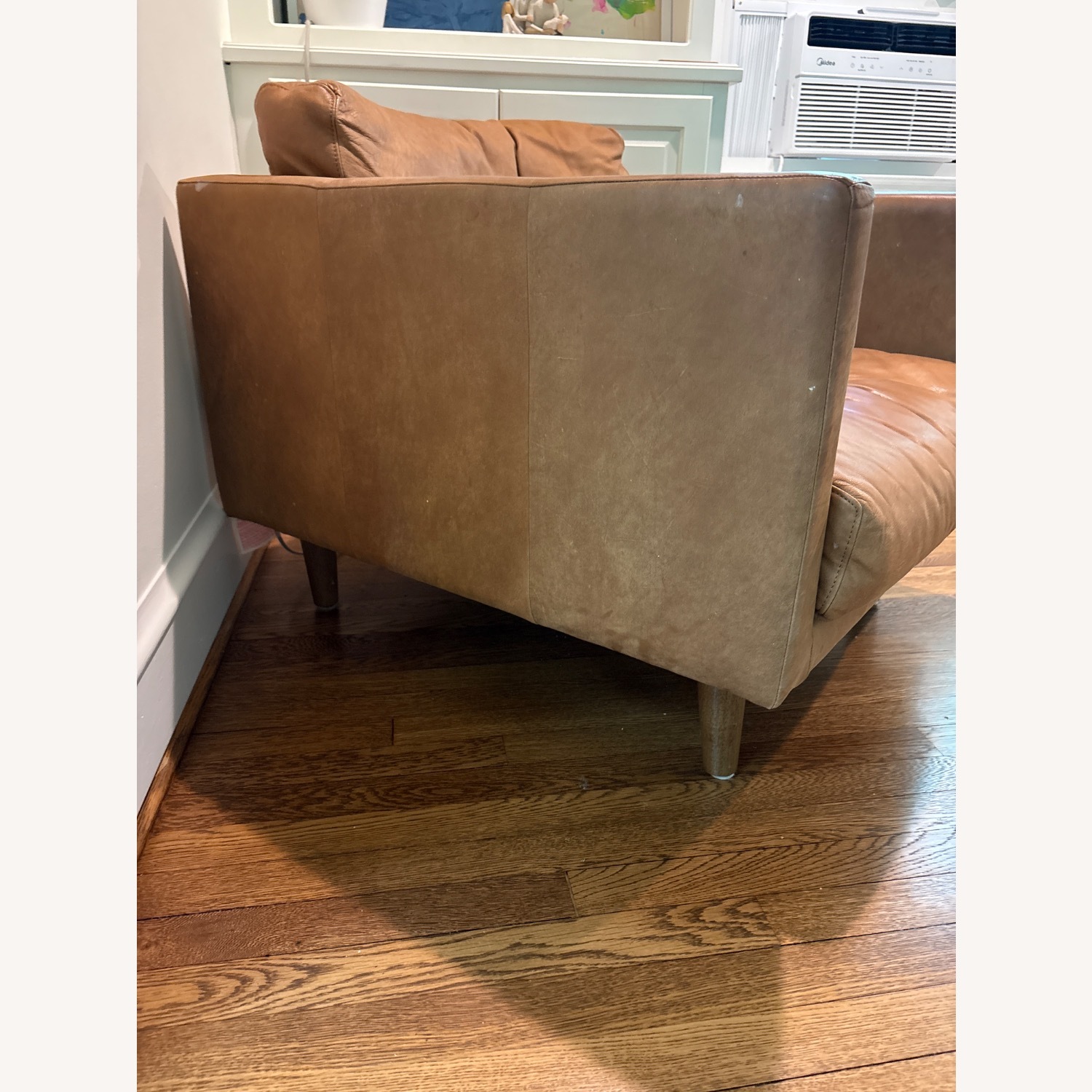 Article Light Brown Leather Armchair - image-3