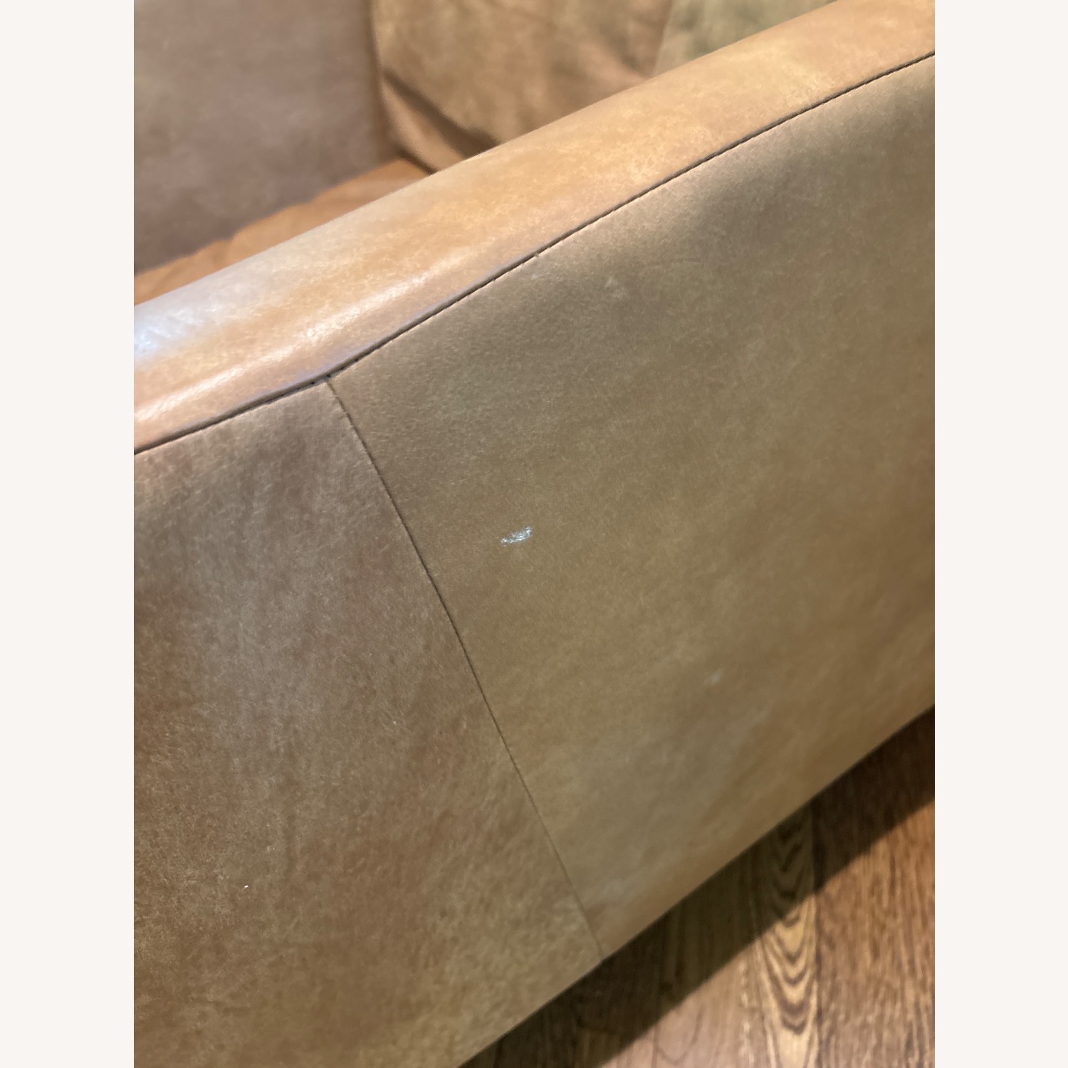 Article Light Brown Leather Armchair - image-4