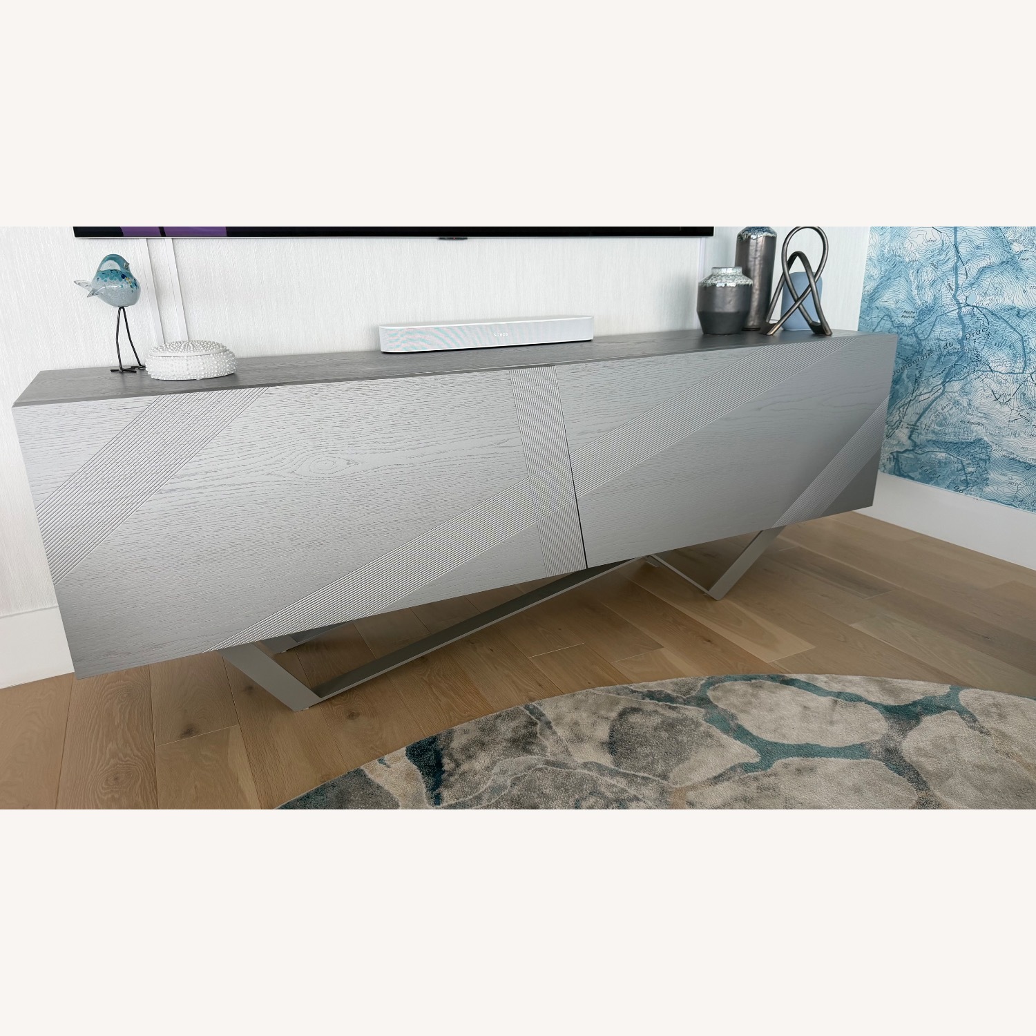 Roche Bobois Track Dark Gray Wood Sideboard - image-1