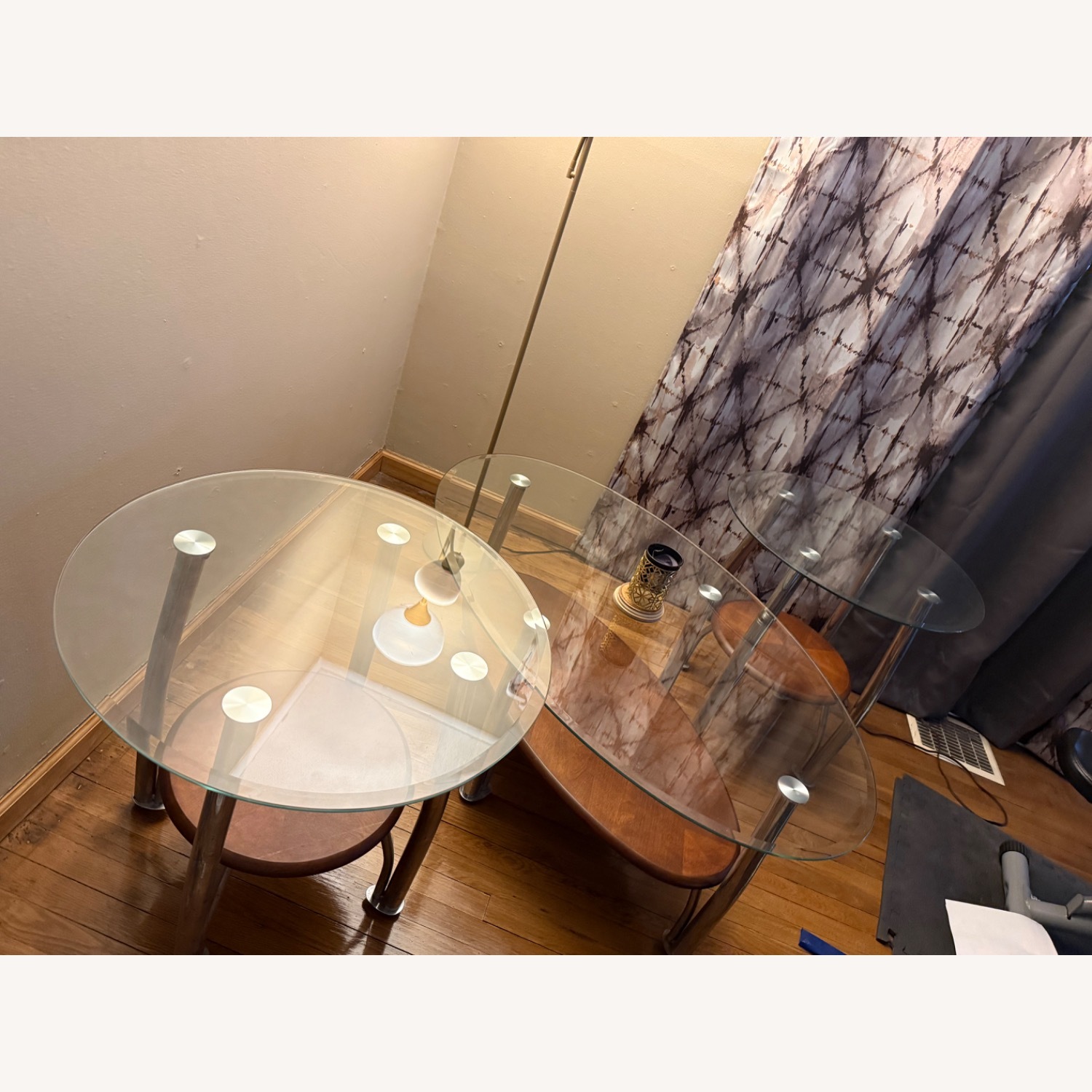 Dark Brown Glass Coffee Table - image-4