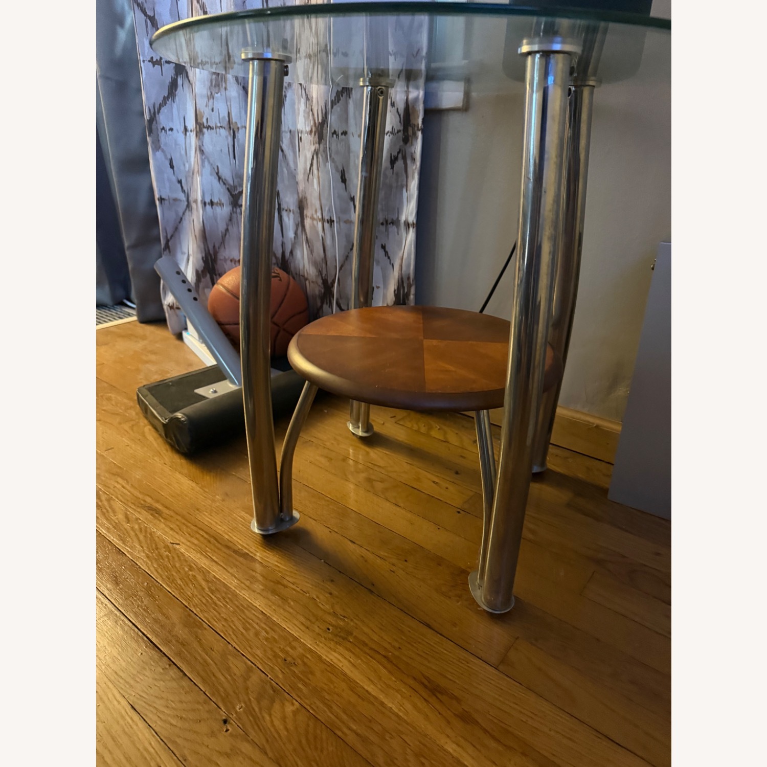 Dark Brown Glass Coffee Table - image-3