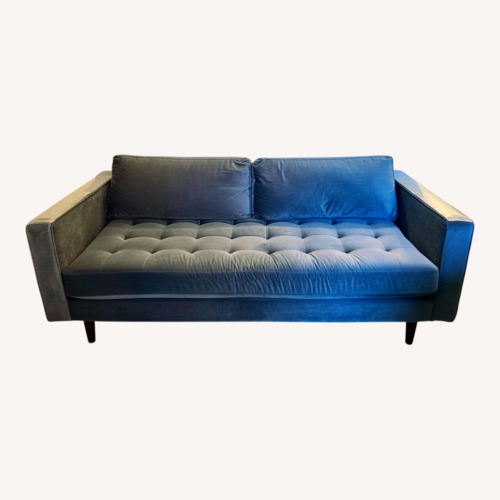 Used Dark Gray Velvet 3+ Seater Sofa for sale on AptDeco