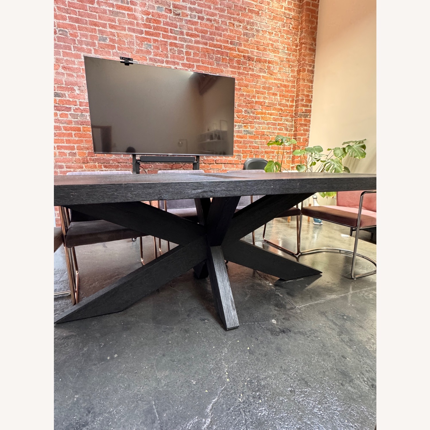 Restoration Hardware 1960s French X-Base Rectangular Dining Table - image-2