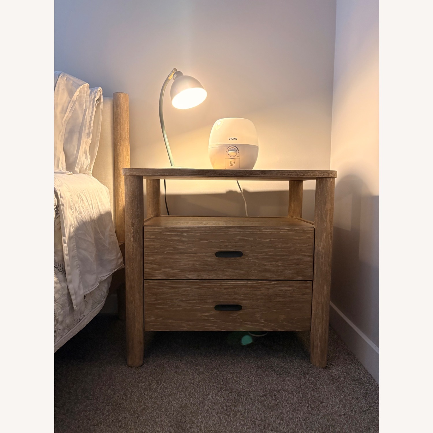 West Elm Hargrove Grand Natural Wood Nightstand - image-3