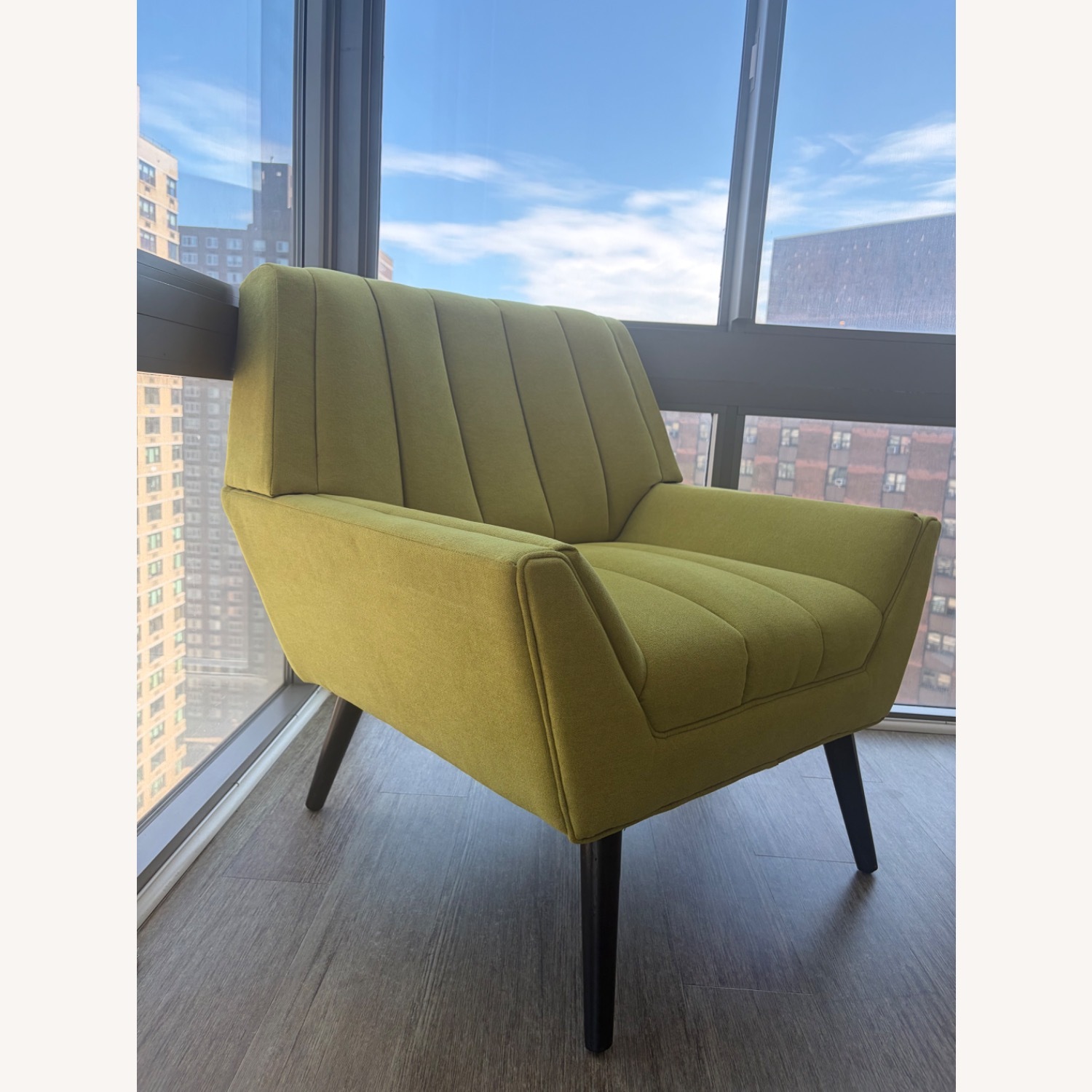 Carson Carrington Green Velvet Armchair - image-3