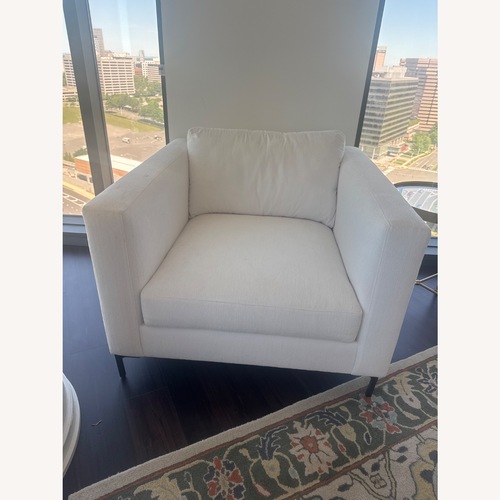 Used Pottery Barn Jake Upholstered Armchair for sale on AptDeco