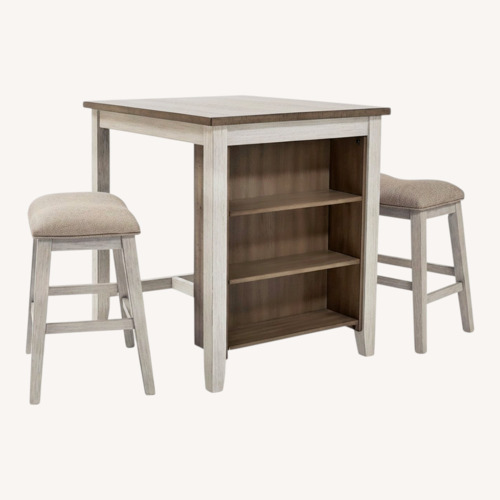 Used Ashley Furniture Skempton Light Brown Wood Dining Table Set for sale on AptDeco