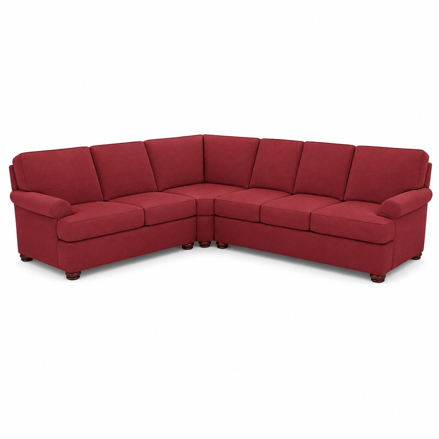 Ethan Allen Franklin Red Fabric 3+ Piece Sectional - image-6