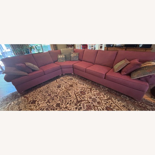 Used Ethan Allen Franklin Red Fabric 3+ Piece Sectional for sale on AptDeco