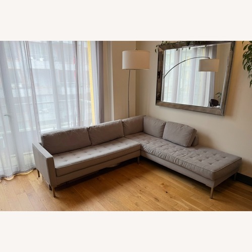 Used Blu Dot Paramount Light Gray Fabric 2 Piece Sectional for sale on AptDeco