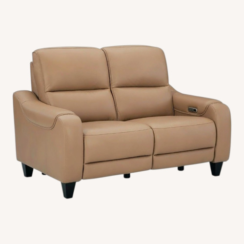 Used Mosswell Dual Power Leather Reclining Loveseat for sale on AptDeco