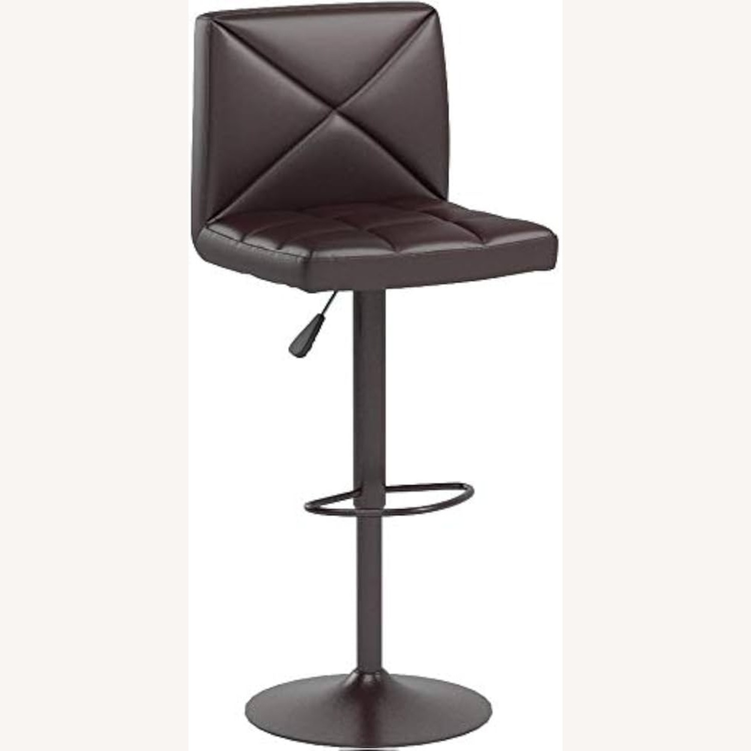 Dark Brown Faux Leather Stools - image-5