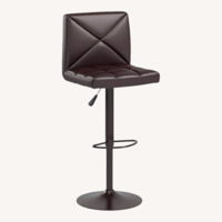 Dark Brown Faux Leather Stools