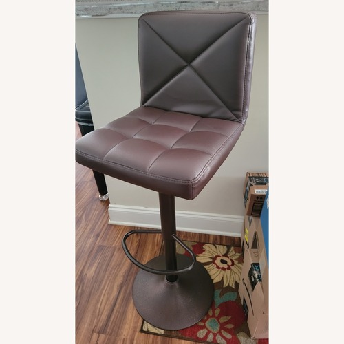 Used Dark Brown Faux Leather Stools for sale on AptDeco