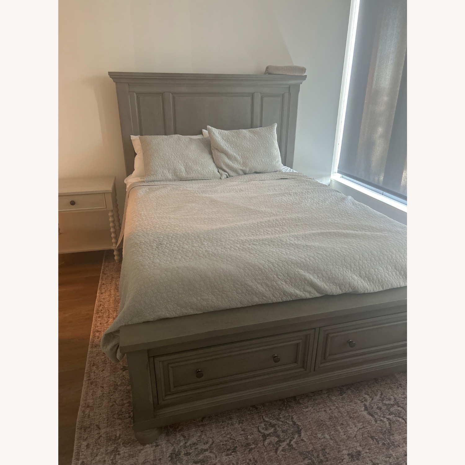 Ashley Furniture Lettner Light Gray Wood Queen Bed - image-1