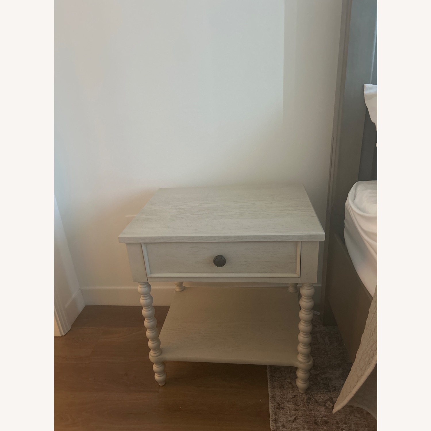 Beckett Light Gray Wood Nightstand - image-2