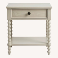 Beckett Light Gray Wood Nightstand