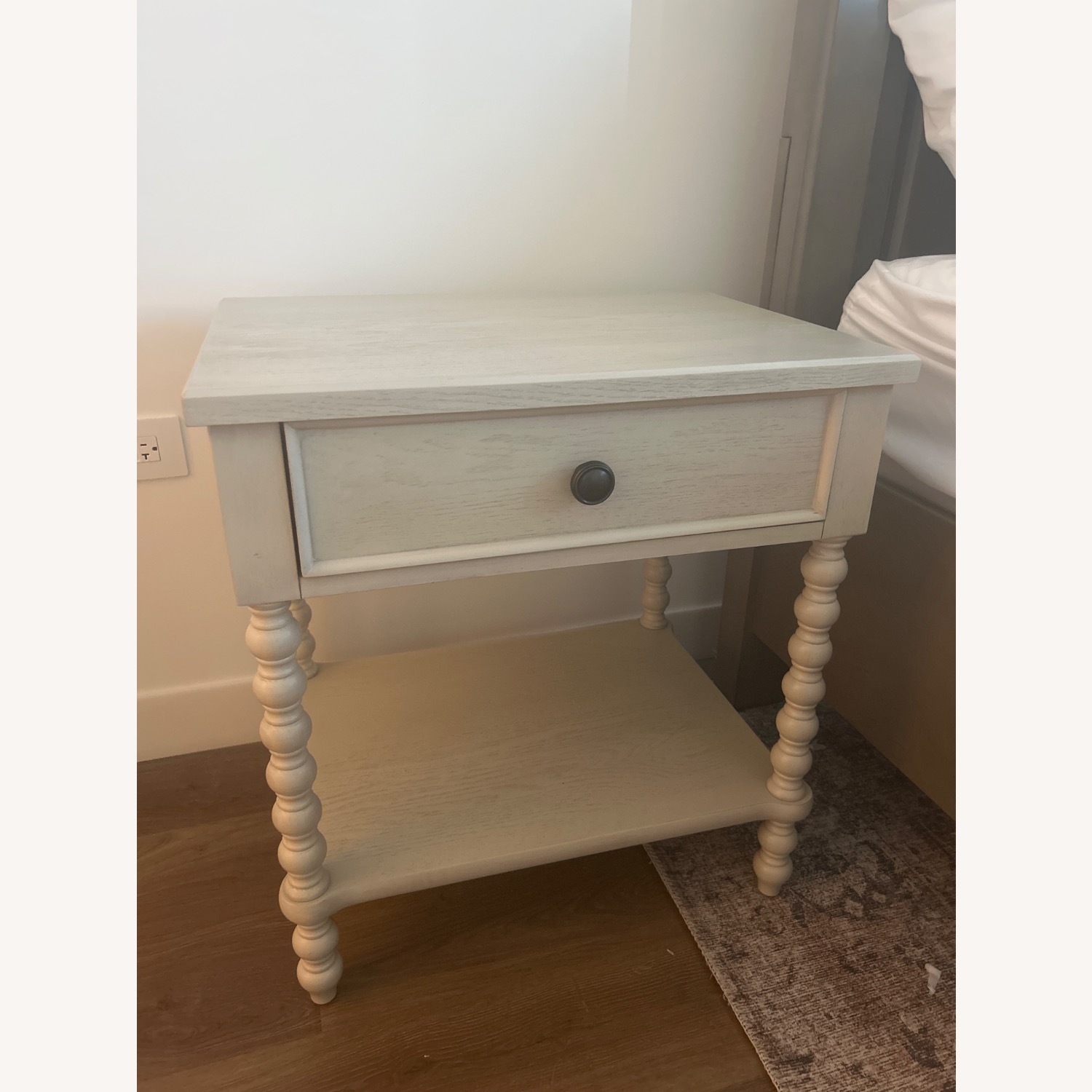Beckett Light Gray Wood Nightstand - image-1