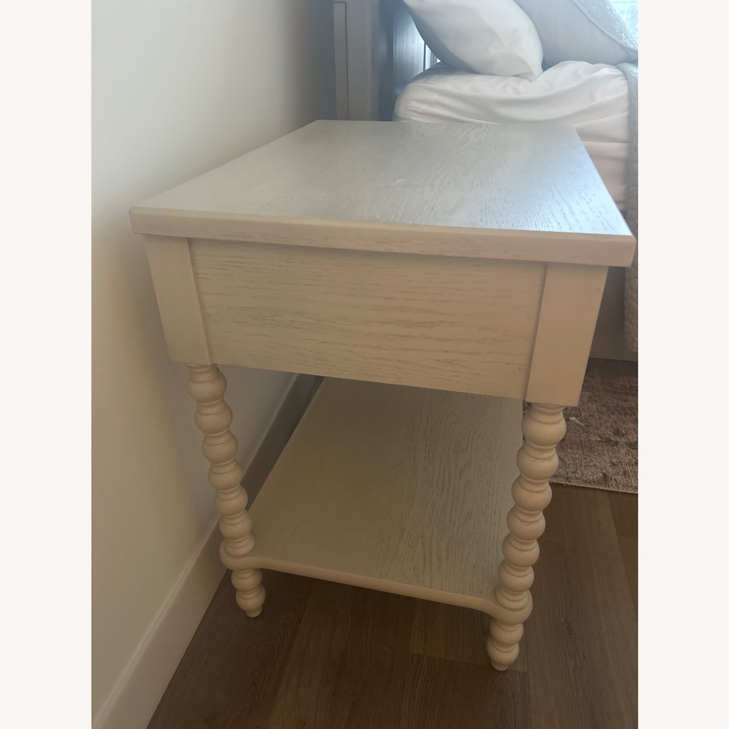Beckett Light Gray Wood Nightstand - image-3