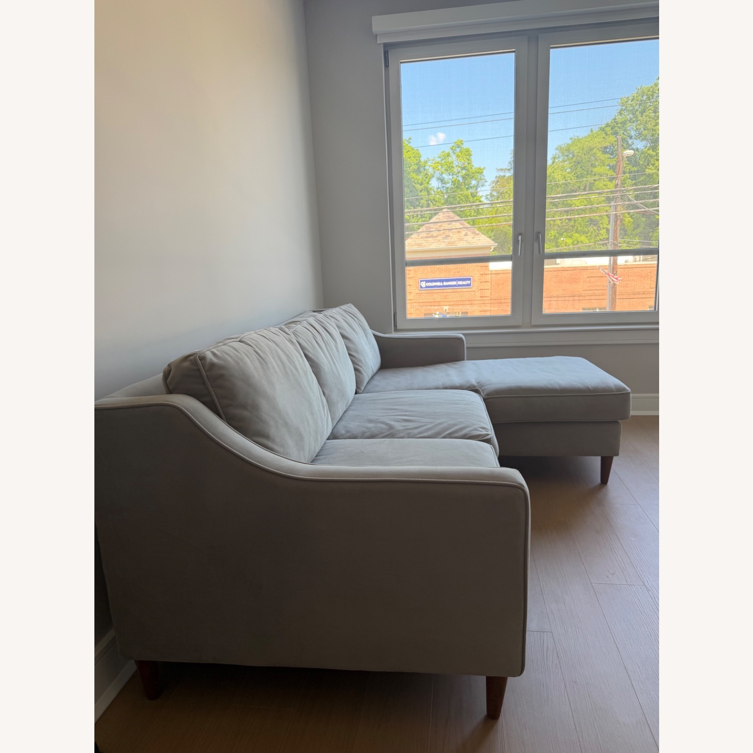 West Elm Paidge Light Gray 2 Piece Sectional - image-3