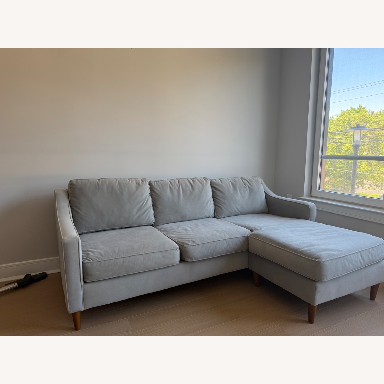 West Elm Paidge Light Gray 2 Piece Sectional - image-2