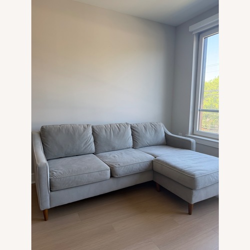Used West Elm Paidge Light Gray 2 Piece Sectional for sale on AptDeco