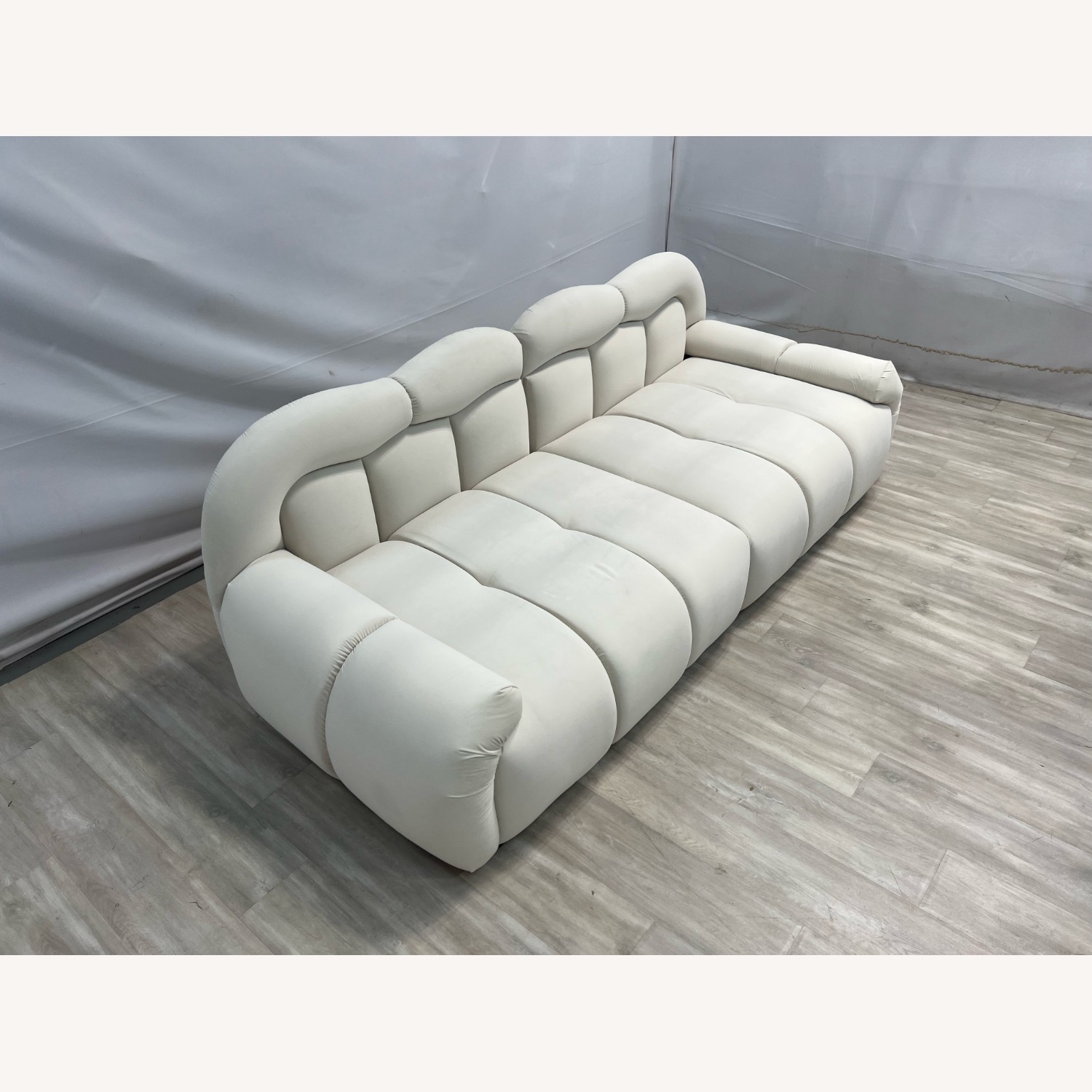 Comfy Sofas Cream Cloud Duo Simple Fabric Sofa - image-8