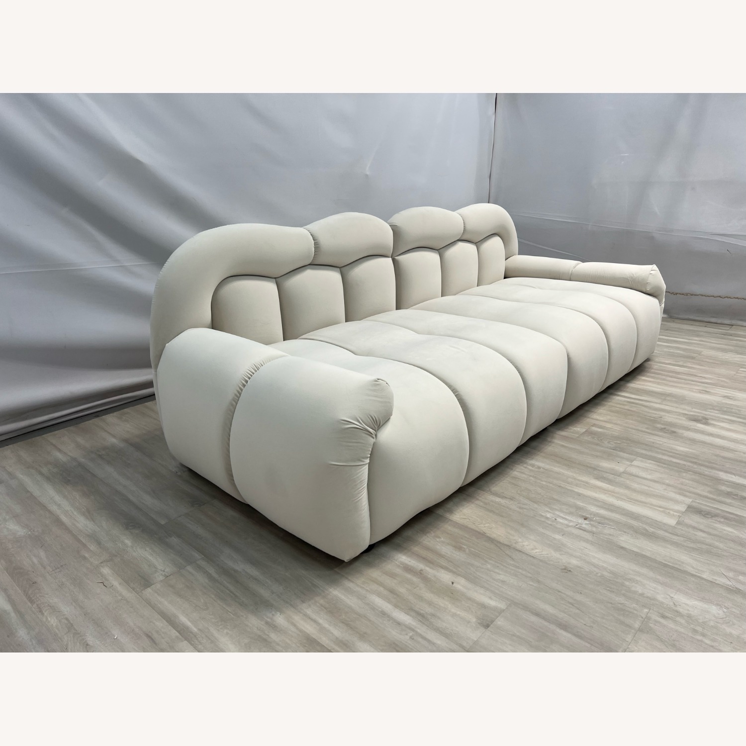 Comfy Sofas Cream Cloud Duo Simple Fabric Sofa - image-9
