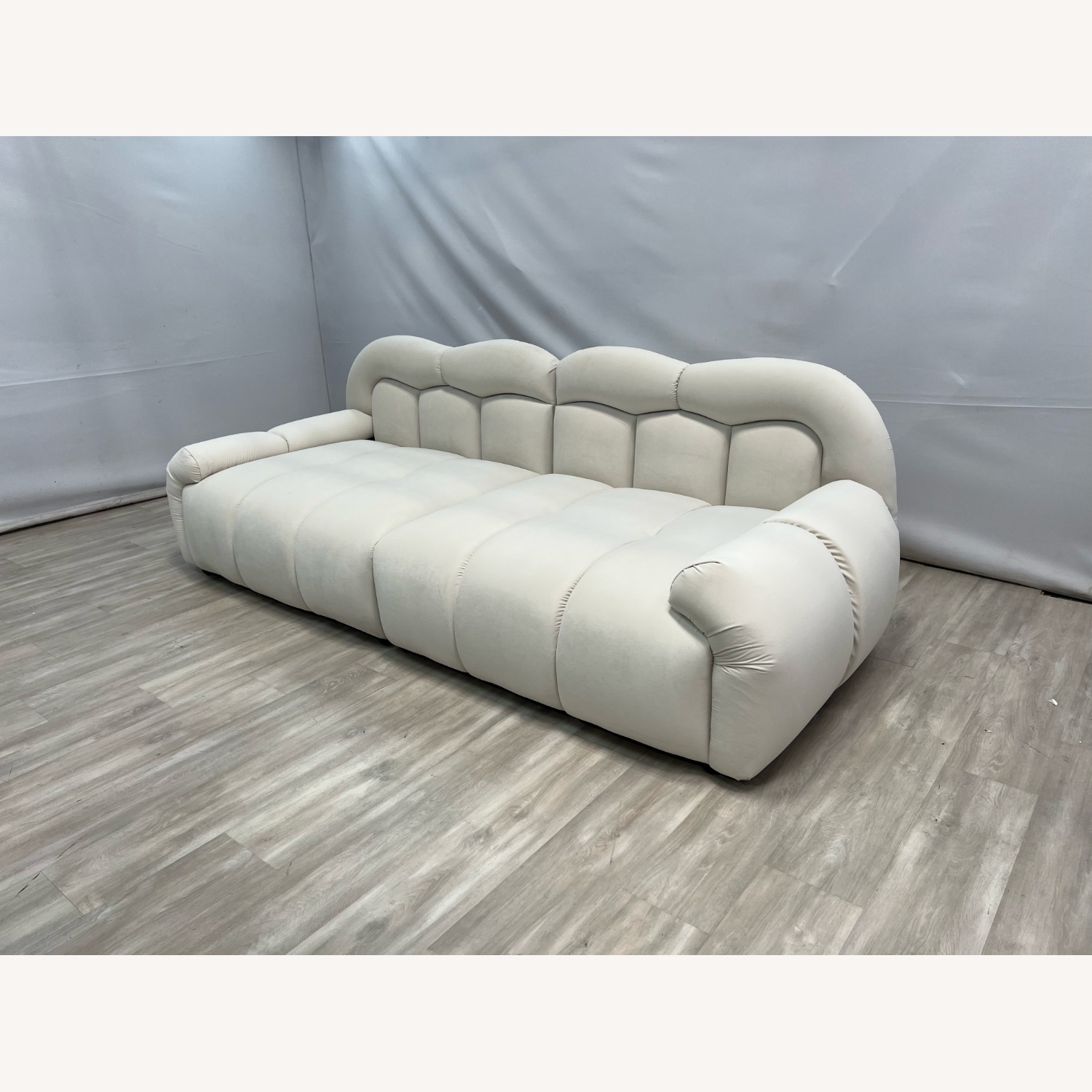 Comfy Sofas Cream Cloud Duo Simple Fabric Sofa - image-3