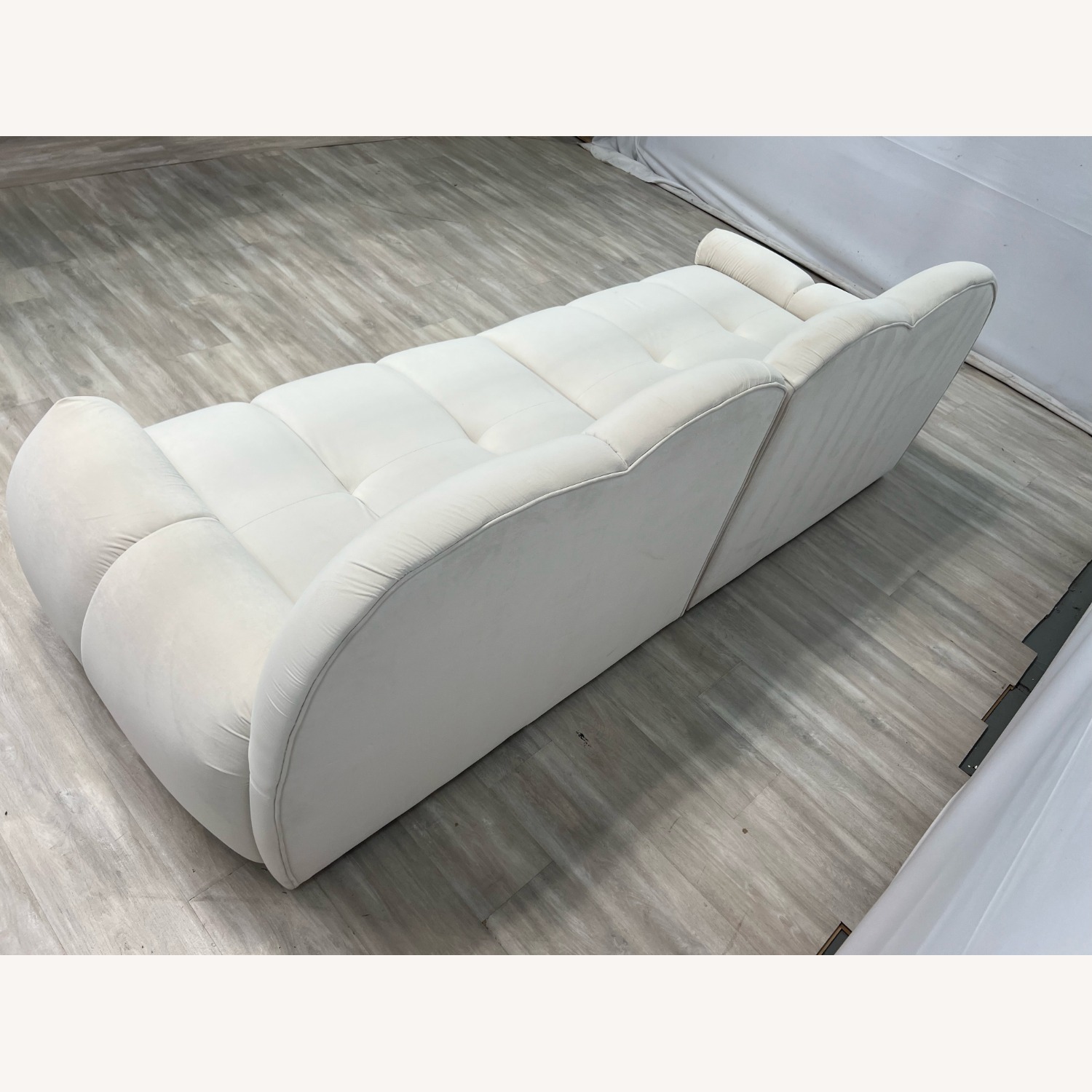 Comfy Sofas Cream Cloud Duo Simple Fabric Sofa - image-5