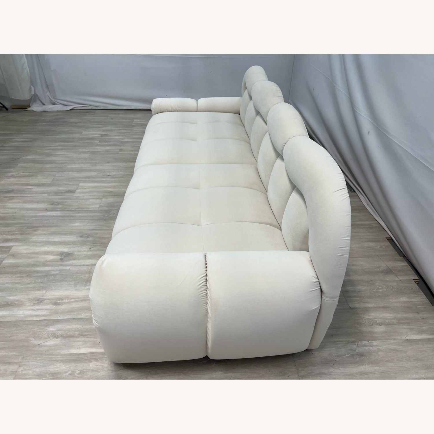 Comfy Sofas Cream Cloud Duo Simple Fabric Sofa - image-4