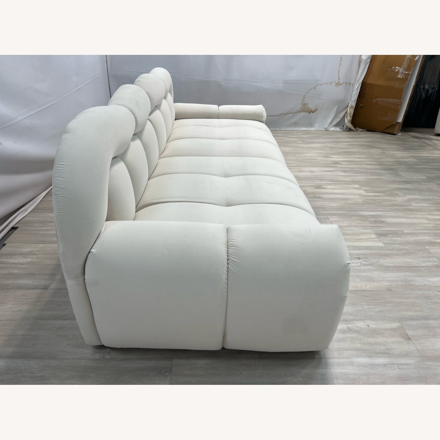 Comfy Sofas Cream Cloud Duo Simple Fabric Sofa - image-7