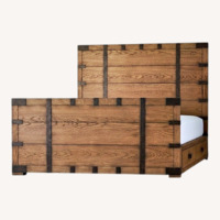 Restoration Hardware Heirloom Silver-Chest Queen Bed