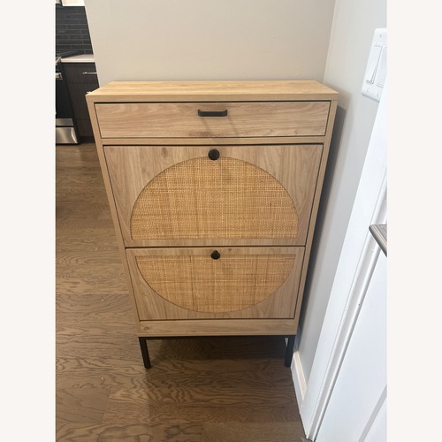 Used Shoe Storage Light Brown Sideboard for sale on AptDeco