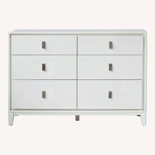 Used West Elm Niche 6-Drawer Dresser in White for sale on AptDeco