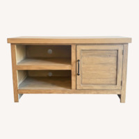Dark Brown Wood Media Storage