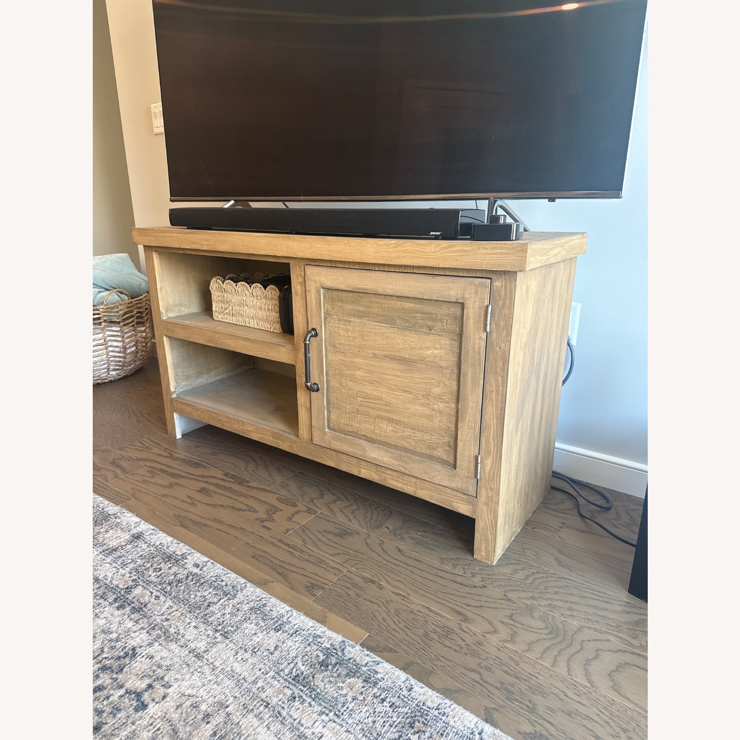 Dark Brown Wood Media Storage - image-3