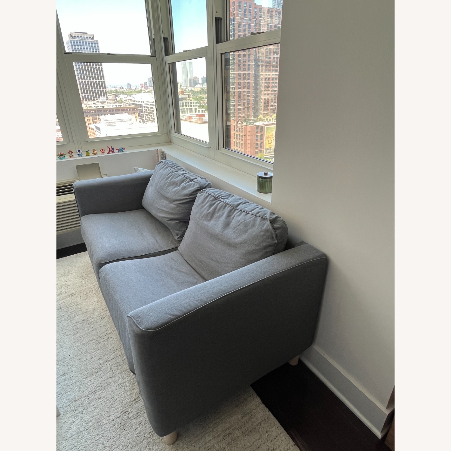 IKEA PARUP Light Gray Fabric 3 Seater Sofa - image-2