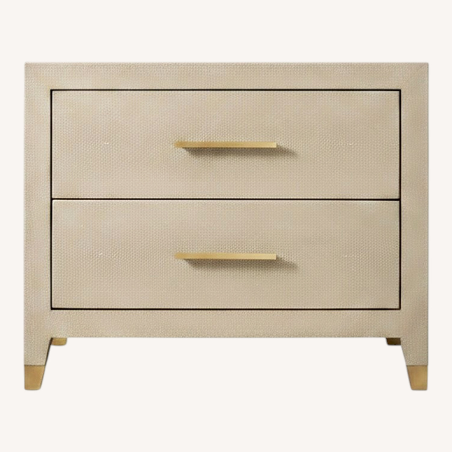 Restoration Hardware Graydon Shagreen Closed Nightstand - image-0