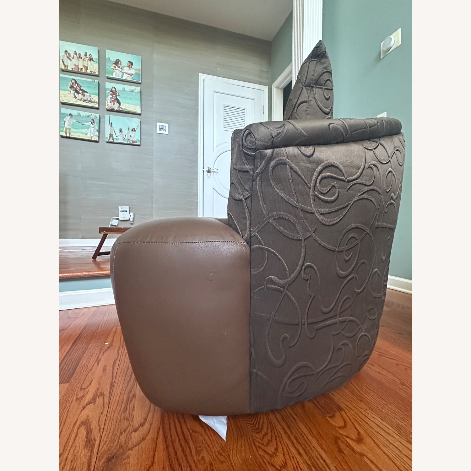 Custom Swivel Accent Chairs made with Leather - image-2